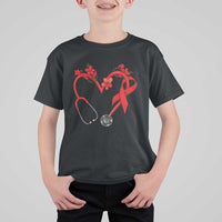 Healthcare Hero HIV Awareness T Shirt For Kid Red Ribbon Support Gift - Wonder Print Shop