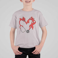 Healthcare Hero HIV Awareness T Shirt For Kid Red Ribbon Support Gift - Wonder Print Shop