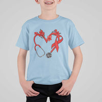 Healthcare Hero HIV Awareness T Shirt For Kid Red Ribbon Support Gift - Wonder Print Shop