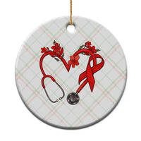 Healthcare Hero HIV Awareness Ceramic Ornament Red Ribbon Support Gift - Wonder Print Shop