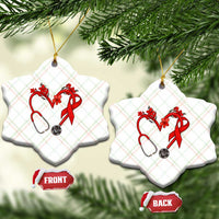 Healthcare Hero HIV Awareness Ceramic Ornament Red Ribbon Support Gift - Wonder Print Shop