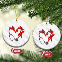 Healthcare Hero HIV Awareness Ceramic Ornament Red Ribbon Support Gift - Wonder Print Shop