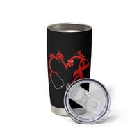 Healthcare Hero HIV Awareness Tumbler Cup Red Ribbon Support Gift - Wonder Print Shop