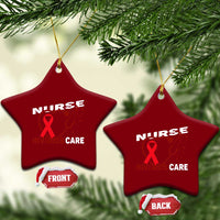 Healthcare Hero HIV AIDS Care Nurse Gift Ceramic Ornament - Wonder Print Shop