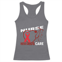 Healthcare Hero HIV AIDS Care Nurse Gift Racerback Tank Top - Wonder Print Shop