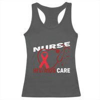Healthcare Hero HIV AIDS Care Nurse Gift Racerback Tank Top - Wonder Print Shop