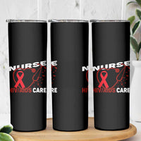 Healthcare Hero HIV AIDS Care Nurse Gift Skinny Tumbler - Wonder Print Shop