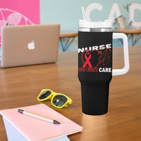 Healthcare Hero HIV AIDS Care Nurse Gift Tumbler With Handle - Wonder Print Shop