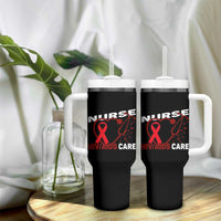 Healthcare Hero HIV AIDS Care Nurse Gift Tumbler With Handle - Wonder Print Shop