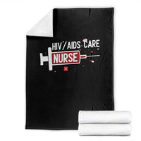 HIV AIDS Care Nurse Throw Blanket Red Ribbon Support Gift - Wonder Print Shop
