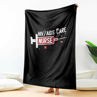 HIV AIDS Care Nurse Throw Blanket Red Ribbon Support Gift - Wonder Print Shop
