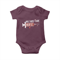 HIV AIDS Care Nurse Baby Onesie Red Ribbon Support Gift - Wonder Print Shop