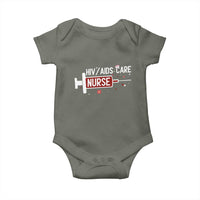 HIV AIDS Care Nurse Baby Onesie Red Ribbon Support Gift - Wonder Print Shop