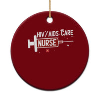 HIV AIDS Care Nurse Ceramic Ornament Red Ribbon Support Gift - Wonder Print Shop