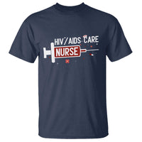 HIV AIDS Care Nurse T Shirt Red Ribbon Support Gift - Wonder Print Shop