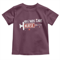 HIV AIDS Care Nurse Toddler T Shirt Red Ribbon Support Gift - Wonder Print Shop