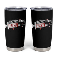 HIV AIDS Care Nurse Tumbler Cup Red Ribbon Support Gift - Wonder Print Shop