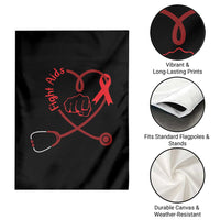 Fight AIDS Nurse Garden Flag Red Ribbon HIV Awareness Gift - Wonder Print Shop