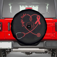 Fight AIDS Nurse Spare Tire Cover Red Ribbon HIV Awareness Gift - Wonder Print Shop