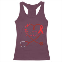 Fight AIDS Nurse Racerback Tank Top Red Ribbon HIV Awareness Gift - Wonder Print Shop