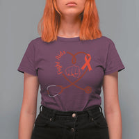 Fight AIDS Nurse T Shirt For Women Red Ribbon HIV Awareness Gift - Wonder Print Shop