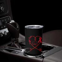 Fight AIDS Nurse Tumbler Cup Red Ribbon HIV Awareness Gift - Wonder Print Shop