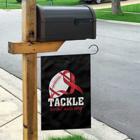 Tackle World AIDS Day Garden Flag Red Ribbon Football Awareness Gift - Wonder Print Shop