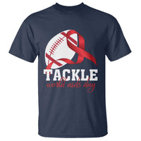 Tackle World AIDS Day T Shirt Red Ribbon Football Awareness Gift - undefined