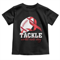 Tackle World AIDS Day Toddler T Shirt Red Ribbon Football Awareness Gift - Wonder Print Shop