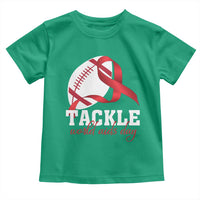 Tackle World AIDS Day Toddler T Shirt Red Ribbon Football Awareness Gift - Wonder Print Shop
