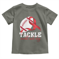 Tackle World AIDS Day Toddler T Shirt Red Ribbon Football Awareness Gift - Wonder Print Shop