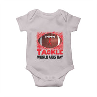 Tackle World AIDS Day Baby Onesie Football HIV Awareness Red Ribbon - Wonder Print Shop