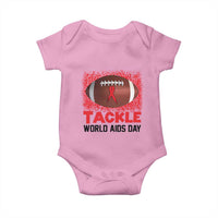 Tackle World AIDS Day Baby Onesie Football HIV Awareness Red Ribbon - Wonder Print Shop