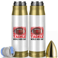 Tackle World AIDS Day Bullet Tumbler Football HIV Awareness Red Ribbon - Wonder Print Shop