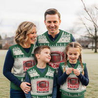 Tackle World AIDS Day V-Neck Knit Sweater Vest Football HIV Awareness Red Ribbon - Wonder Print Shop