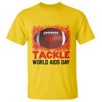 Tackle World AIDS Day T Shirt Football HIV Awareness Red Ribbon - Wonder Print Shop