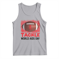 Tackle World AIDS Day Tank Top Football HIV Awareness Red Ribbon - Wonder Print Shop