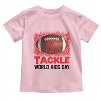 Tackle World AIDS Day Toddler T Shirt Football HIV Awareness Red Ribbon - Wonder Print Shop