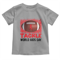 Tackle World AIDS Day Toddler T Shirt Football HIV Awareness Red Ribbon - Wonder Print Shop