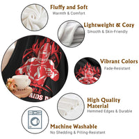 AIDS Awareness Throw Blanket Ribbon HIV Tackle Football Gift - Wonder Print Shop