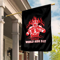 AIDS Awareness Garden Flag Ribbon HIV Tackle Football Gift - Wonder Print Shop