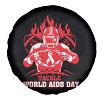 AIDS Awareness Spare Tire Cover Ribbon HIV Tackle Football Gift - Wonder Print Shop