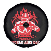 AIDS Awareness Spare Tire Cover Ribbon HIV Tackle Football Gift - Wonder Print Shop