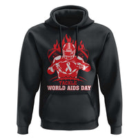 AIDS Awareness Hoodie Ribbon HIV Tackle Football Gift - Wonder Print Shop