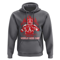 AIDS Awareness Hoodie Ribbon HIV Tackle Football Gift - Wonder Print Shop