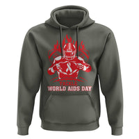 AIDS Awareness Hoodie Ribbon HIV Tackle Football Gift - Wonder Print Shop