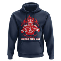 AIDS Awareness Hoodie Ribbon HIV Tackle Football Gift - Wonder Print Shop