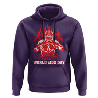 AIDS Awareness Hoodie Ribbon HIV Tackle Football Gift - Wonder Print Shop