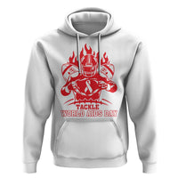 AIDS Awareness Hoodie Ribbon HIV Tackle Football Gift - Wonder Print Shop