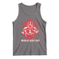 AIDS Awareness Tank Top Ribbon HIV Tackle Football Gift - Wonder Print Shop